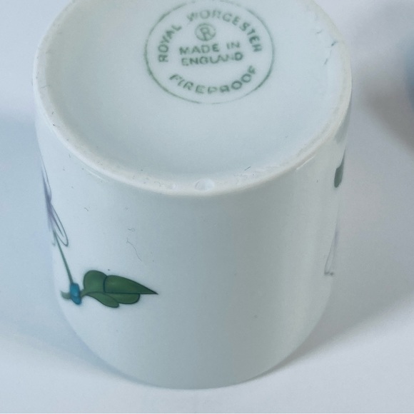 Vtg Royal Worcester Astley Porcelain Mustard Jam Jar & Lid 2 3/8” High No Spoon - Picture 6 of 6